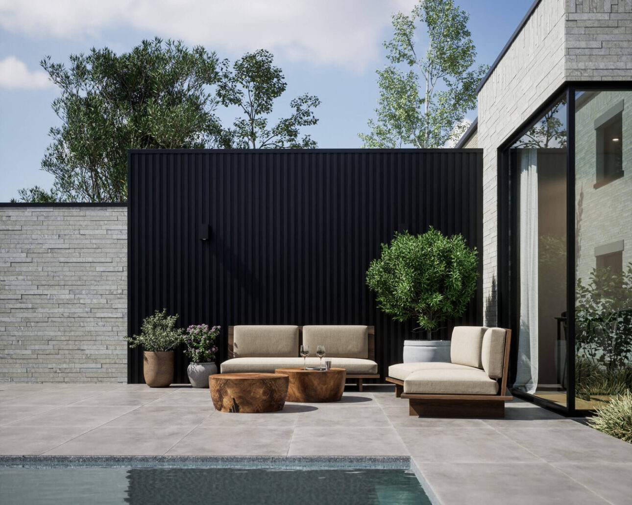 cladix aluminium façade piscine