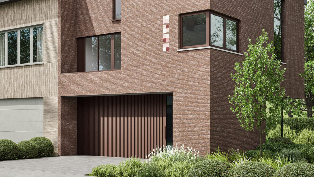 rénovation façade bardage aluminium brun